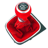 Red 5 Speed Gear Shift Knob Boot for VW Golf Rabbit GTI R32 2006 2007 2008 2009