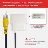 Car Stereo Backup Camera Harness RCA Wiring Adapter for Chrysler Dodge Jeep