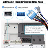 16Pin ISO Aftermarket Radio Wiring Harness Adapter Antenna for Honda Acura