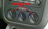 3pc HVAC Control Knob Set for Volkwagen VW Golf Jetta GTI GLI MK5 2.0T 2.5L