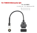 Yamaha Diagnostic Scanner Cable 3 Pin to OBD2 Fault Code Reader Motorcycle