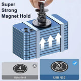 Telescopic Magnetic Car Phone Holder Dashboard Phone Mount Aluminum for iPhone Android Universal