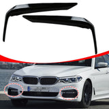 Front Bumper Fog Light Side Grill Trim Set for 2016-20 BMW 5-Series G30 G31 M-Sport