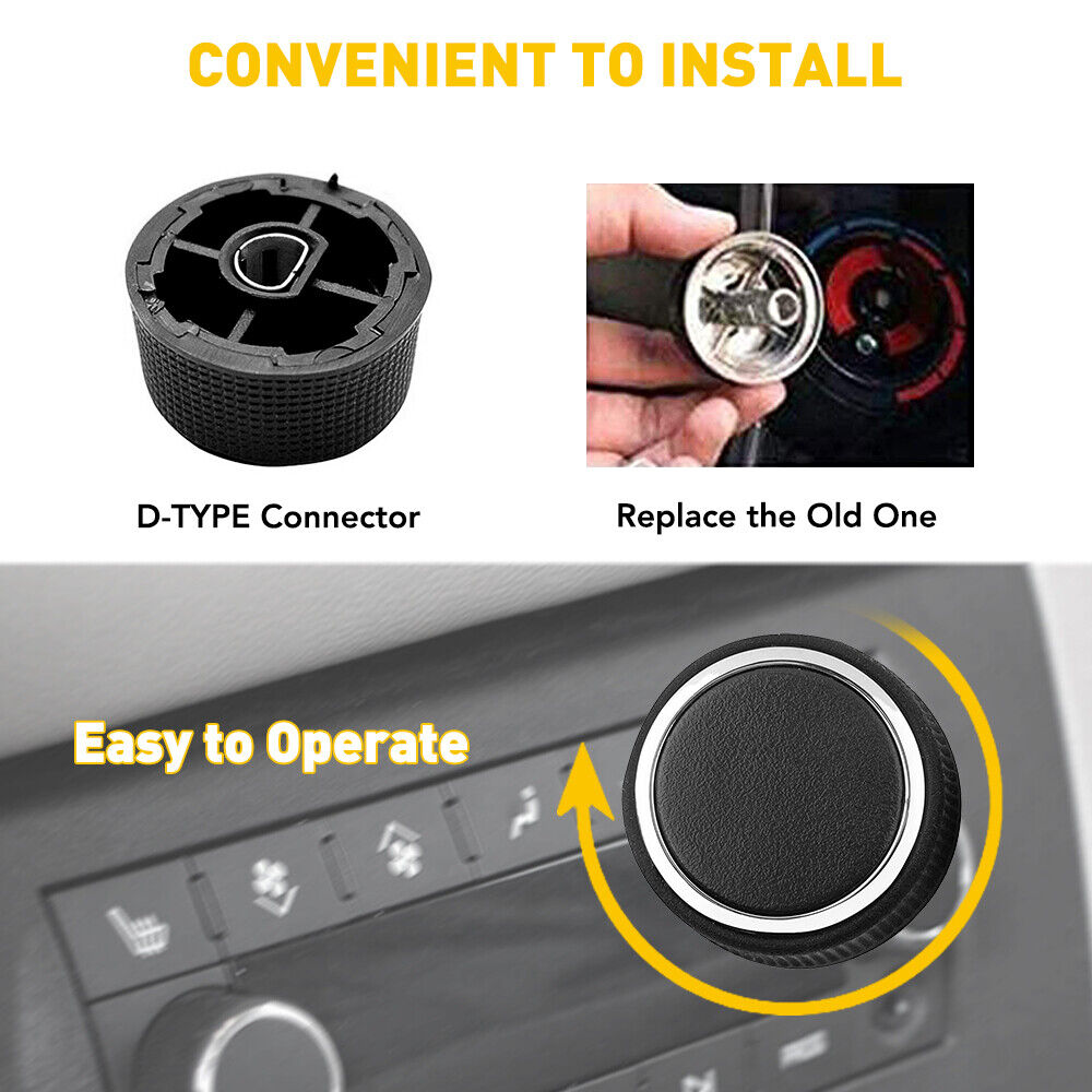 Volume Control Part Rear Radio Volume Control Knob Set for 2007-2014 Chevrolet Silverado G ...