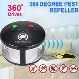 Ultrasonic Repellent 360° Electronic Control Pest Rat Cat Mice Rodent Repeller