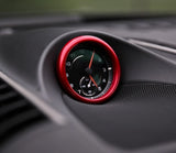 Sports Red Dash Clock Decoration Ring for Porsche Cayenne 911 Macan 718 Cayman