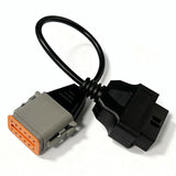 OBD 12pin to 16pin Cable for Komatsu for Cummins Adapter