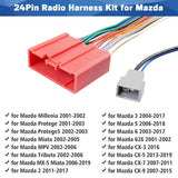 Car Radio Stereo Wiring Harness Antenna Cable Accessories for Mazda CX-5 CX-7