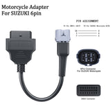 OBD2 6 Pin Fault Diagnostic Plug Adapter for SUZUKI Motorcycle Scooter ATV Cable