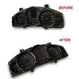 Gloss Carbon Fiber Dash Dial Gauge Rings Trim for Porsche Cayenne 955 957 9PA