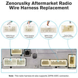 Android Radio Wiring Harness Kit Aftermarket Stereo Antenna Adapter for Toyota