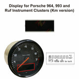 LCD Odometer Tachometer Display for Porsche 964, 993 and Ruf instrument cluster (KM version)