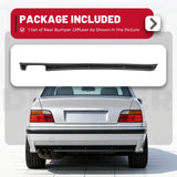 Rear Bumper Diffuser Lip Body Kit for 1992-99 BMW E36 3-Series M3 Style PE