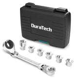 DURATECH 7-in-1 Metric Flex-Head Flare Nut Wrench Set 8-14mm 404081