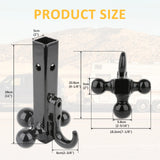 2'' Class 3 4 Trailer Hitch Tow Tri Ball Mount Receiver Hook for 1995-2015 Toyota Tacoma