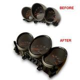 Gloss Carbon Fiber Style Dial Gauge Rings Trim for Porsche Cayman Boxster 987