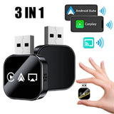 Wireless Carplay Mirror Cars Link Adapter 3 in 1 Compatible with Airplay/Android
