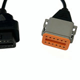 OBD 12pin to 16pin Cable for Komatsu for Cummins Adapter