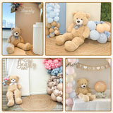 Quality Giant Plush Big Teddy Bear Bowtie 4 Feet 47 inch Life Size Tan Carnival Prize Gift