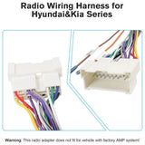Android Radio Wiring Harness 16Pin Stereo Wire Connector Accessories for Hyundai Kia
