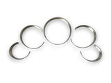 Matte Chrome Dial Gauge Rings Bezel Trim for Porsche 911 997 GT3 GT3RS Turbo