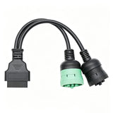 9 Pin J1939 Truck Y Cable OBD2 16Pin Female Adapter J1708 6Pin for Cummins Catepillar