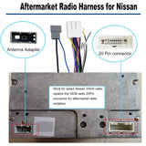 16Pin ISO Android Radio Wiring Harness Adapter Antenna Connectors for Nissan Subaru