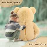 Quality Giant Plush Big Teddy Bear Bowtie 4 Feet 47 inch Life Size Tan Carnival Prize Gift