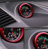 Sports Red Dash Clock Decoration Ring for Porsche Cayenne 911 Macan 718 Cayman