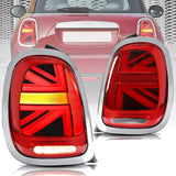 Chrome LED Tail Lights With Sequential for 2014-2019 BMW Mini F-Series F55/56/57