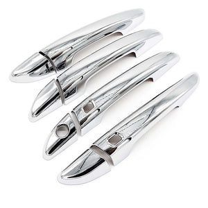 CHROME DOOR HANDLE COVERS 2 SMART BUTTONS for 2015-2019 HYUNDAI SONATA