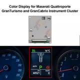Color Display for Maserati Quattroporte GranTurismo and GranCabrio Speedometer 2008-2014