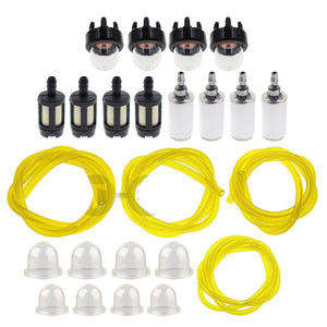 4 Sizes Fuel Filter Line Hose Primer Bulb Kit for Poulan Weed Eater Gas Trimmer