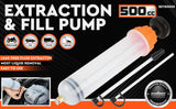 500cc Fluid Extractor Filling Syringe Transfer Liquid Pump Oil Extraction Auto