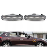 LED Sequential Side Marker Light Clear for Infiniti EX25 M35 Q60 Q70 QX50