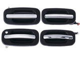 Chrome Smooth Black Door Handle for 2000 - 2006 Escalade Front and Rear Set