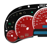 Red Gauge Face Overlay LED Version Trans Temp for GMC Silverado Sierra Buick Regency