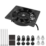 2PC 6IN 80W 12V Universal Radiator Electric Cooling Slim Push Pull Fan Mount Kit