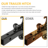 2'' Class 3 4 Trailer Hitch Tow Tri Ball Mount Receiver Hook for 1995-2015 Toyota Tacoma