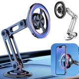 Telescopic Magnetic Car Phone Holder Dashboard Phone Mount Aluminum for iPhone Android Universal