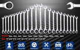 WORKPRO 22pc SAE Metric 72-Tooth Ratcheting Combination Wrench Set