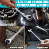 DURATECH 7-in-1 Metric Flex-Head Flare Nut Wrench Set 8-14mm 404081