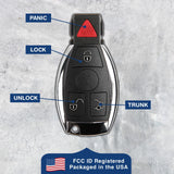 IYZ3312 IYZDC New Keyless Entry Remote Key Fob for Mercedes W221 W164 W251