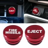 Universal Fire Missile Eject Button Car Cigarette Lighter Cover Accessories 12V