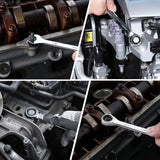 WORKPRO 22pc SAE Metric 72-Tooth Ratcheting Combination Wrench Set