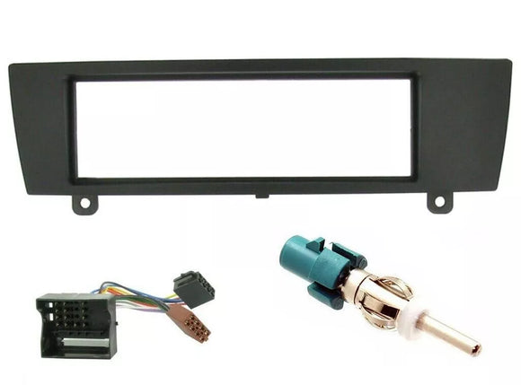 Single DIN CD Radio Stereo Fascia Adaptor Plate Panel Fitting Kit fits BMW 1/3Z4 Series E90 E81