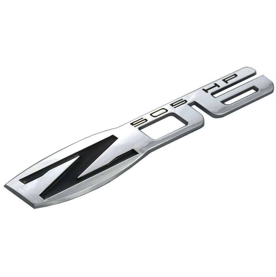 thumbnail image 2 of 2Pcs Z06 505 HP Fender Emblems For Corvette C6 C7 (2006-2013) - Black/Red, Adhesive Backing 2 of 5