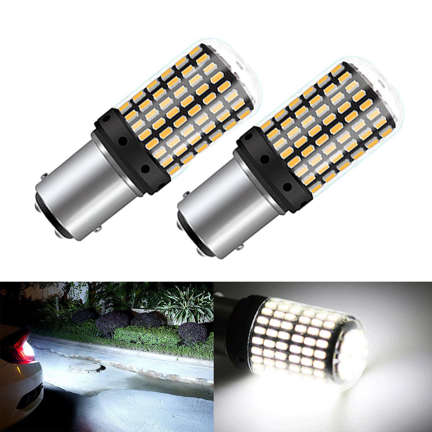 2x LED Turn Signal Light PY21W BAU15S Canbus For Mercedes Benz