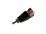 Speaker Wire Cable to Audio Male RCA Connector Adapter Jack Plug