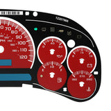 Red Gauge Face Overlay LED Version Trans Temp for GMC Silverado Sierra Buick Regency